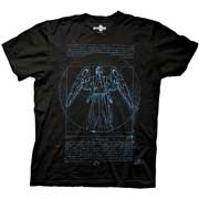 Doctor Who Vitruvian Angel Black T-Shirt